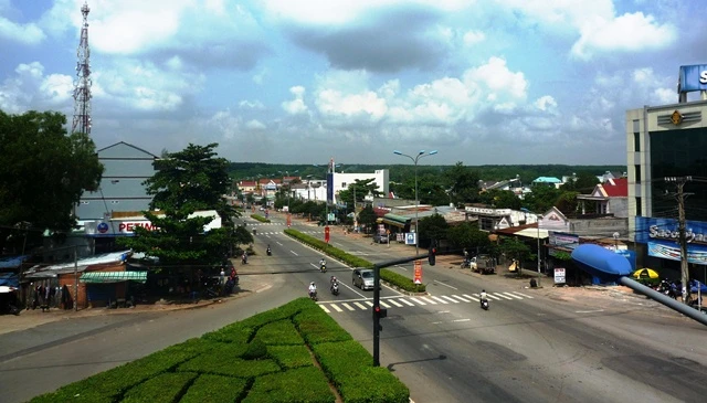 Một góc trung tâm huyện Phú Giáo