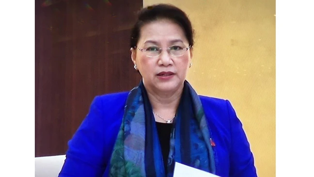 Chủ tịch Quốc hội Nguyễn Thị Kim Ngân phát biểu khai mạc phiên họp 