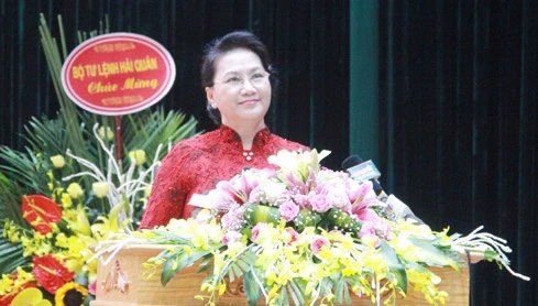 Chủ tịch Quốc hội Nguyễn Thị Kim Ngân phát biểu tại lễ kỷ niệm 