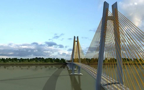Cầu Mỹ Thuận 2 cách cầu Mỹ Thuận hiện tại (ảnh) về phía thượng lưu 350m