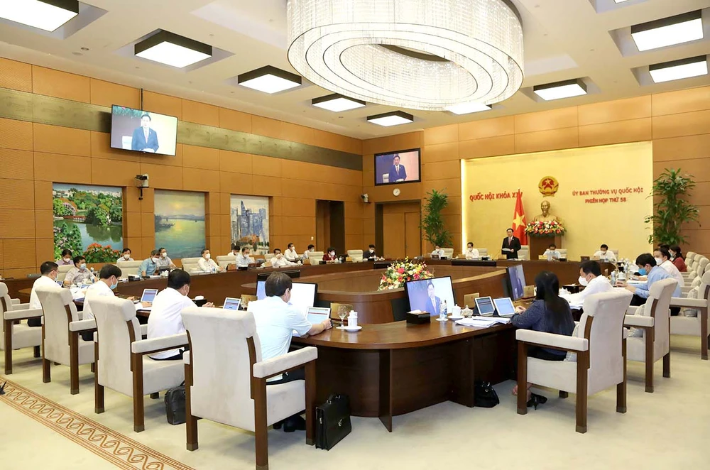 Quang cảnh phiên họp thứ 58 của Ủy ban Thường vụ Quốc hội ​
