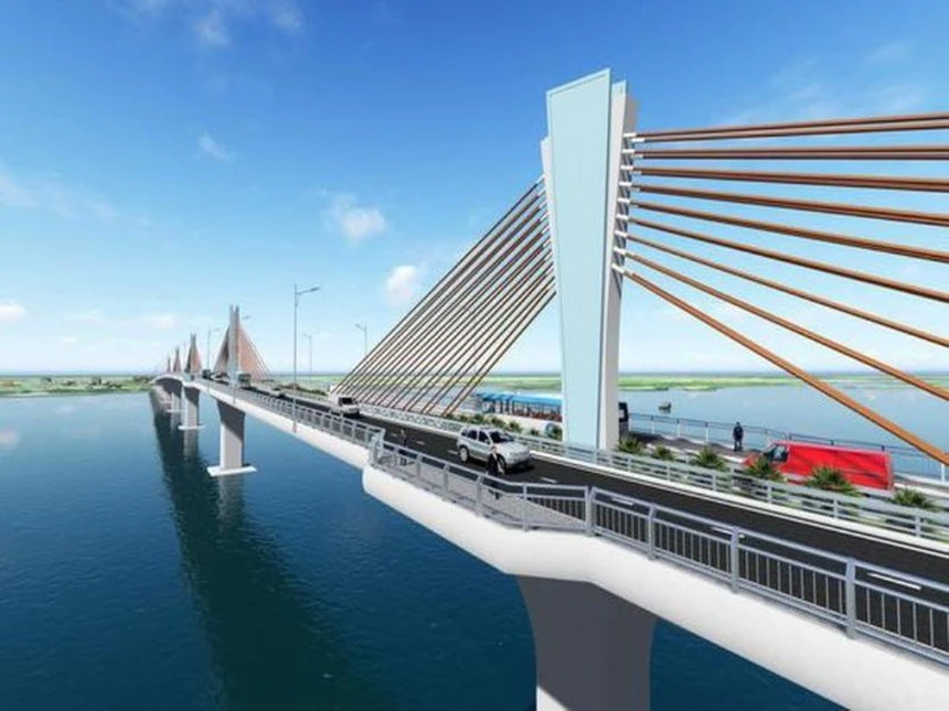 Cầu Đại Ngãi trên Quốc lộ 60 nối Sóc Trăng với Trà Vinh sẽ được đầu tư bằng nguồn vốn ODA Nhật Bản. Ảnh minh hoạ