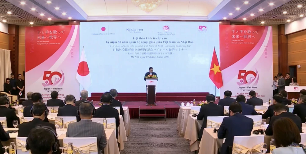 Thủ tướng Phạm Minh Chính phát biểu tại hội thảo kinh tế cấp cao Việt Nam - Nhật Bản