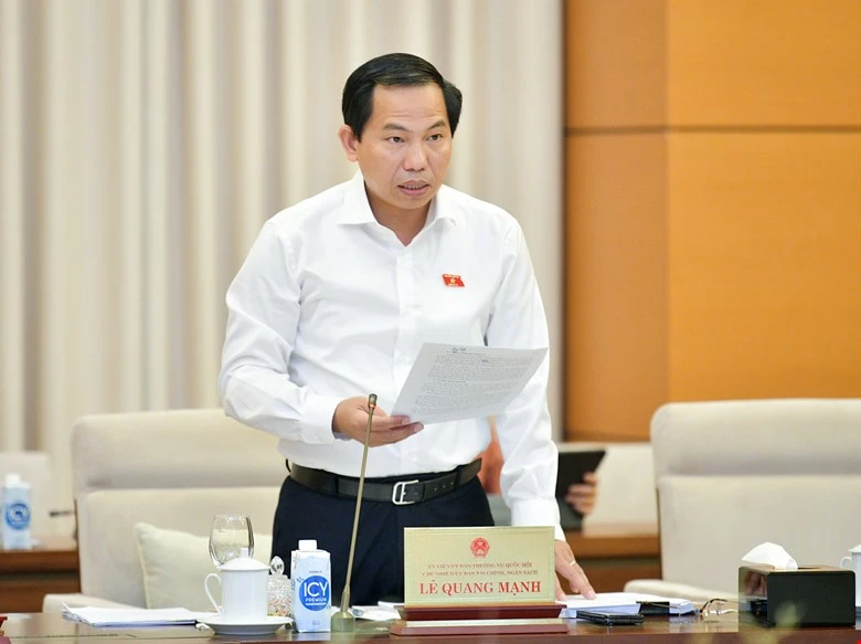 Chủ nhiệm Ủy ban Tài chính - Ngân sách Lê Quang Mạnh