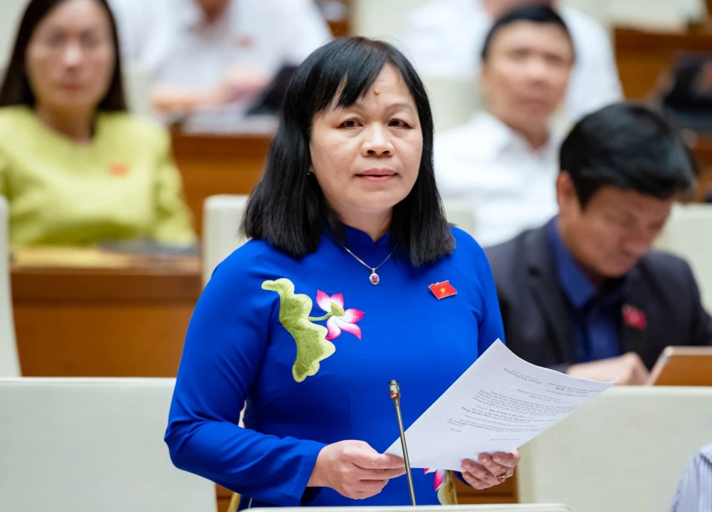 ĐB Nguyễn Thị Mai Hoa (Đồng Tháp), Phó Chủ nhiệm Ủy ban Văn hóa - Giáo dục của Quốc hội. Ảnh: QUANG PHÚC 