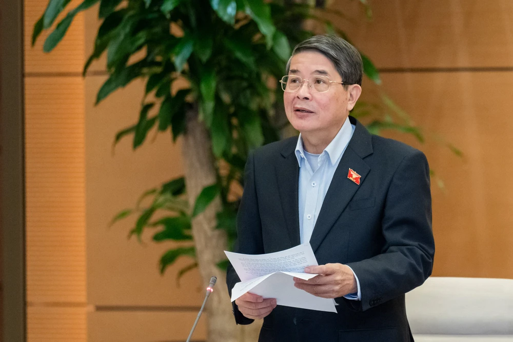 Phó Chủ tịch Quốc hội Nguyễn Đức Hải điều hành phiên họp. Ảnh: QUANG PHÚC