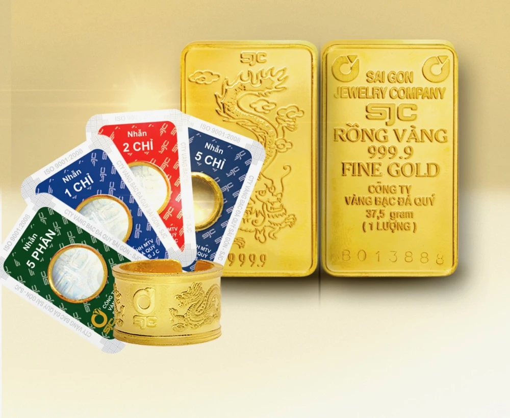 Vàng SJC và vàng nhẫn đồng loạt "đổ đèo"