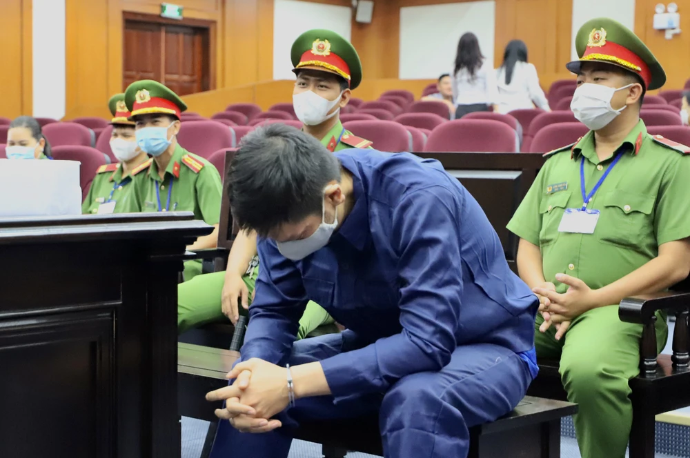 Bị cáo Nguyễn Kim Trung Thái tại tòa