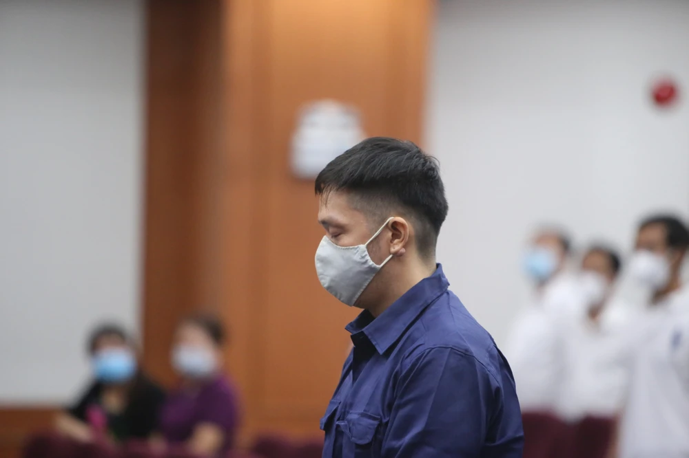 Bị cáo Nguyễn Kim Trung Thái tại tòa ngày 10-5