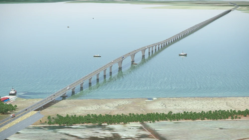 Toàn cảnh cây cầu vượt biển dài nhất Việt Nam