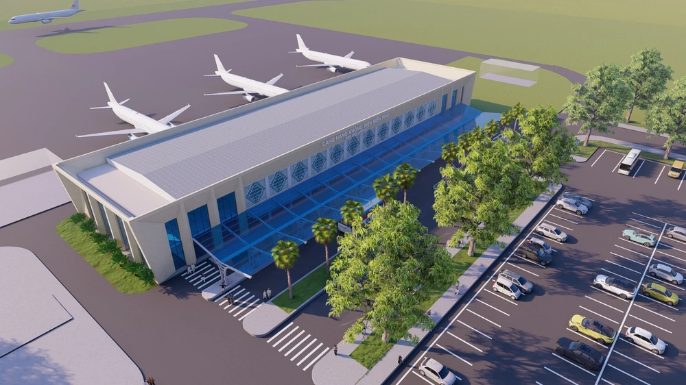 Mô hình sân bay Điện Biên mới