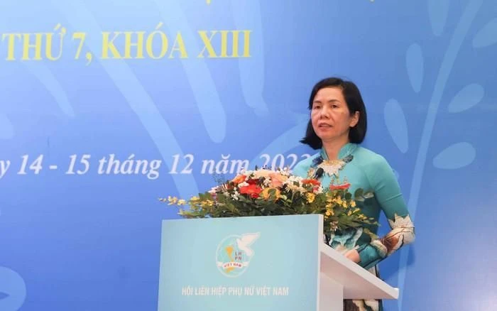 Đại diện Hội LHPN Việt Nam công bố thể lệ Giải thưởng Nguyễn Thị Định