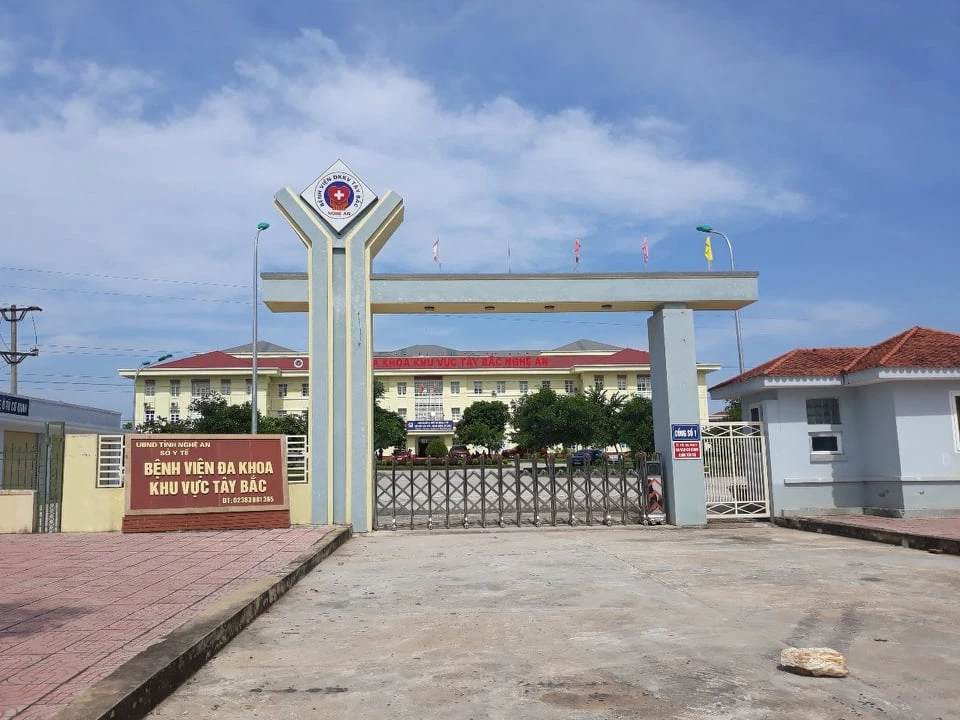 Bệnh viện Đa khoa khu vực Tây Bắc Nghệ An, nơi xảy ra vụ việc
