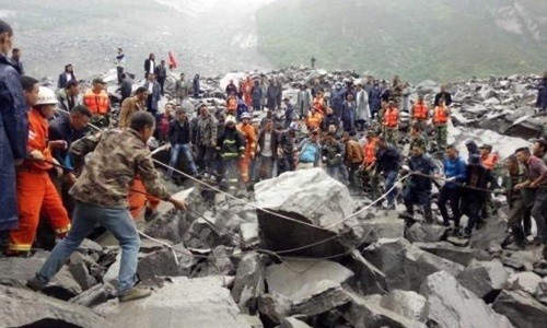 中國四川山體垮塌　逾百人失聯（圖片來源：互聯網）