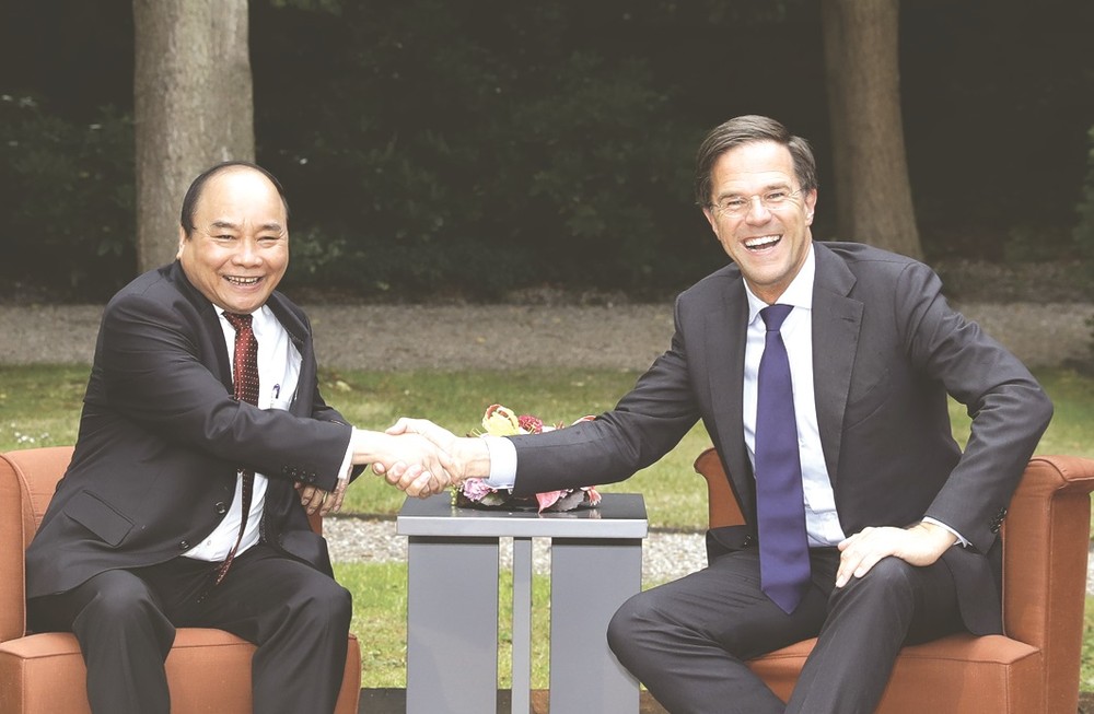 阮春福總理與荷蘭首相馬克‧呂特會談。（圖片來源：互聯網）