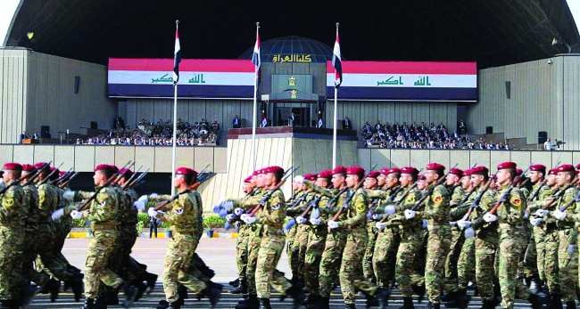伊拉克舉行閱兵慶祝解放摩蘇爾。（圖片來源：路透社）
