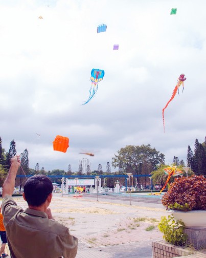 蓮潭公園風箏節將結束。（圖片來源：仁建）