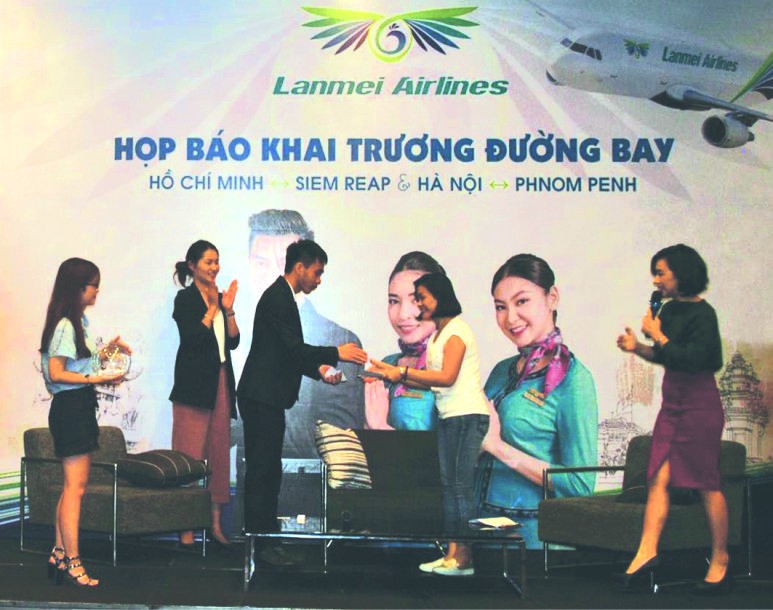 柬埔寨瀾湄航空股份有限公司(瀾湄航空)昨(15)下午在第一郡鉑爾曼酒店介紹了瀾湄航空新開發的國際航線。