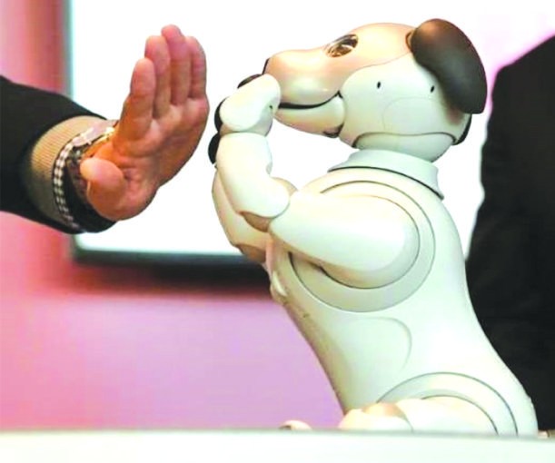 人工智能機器狗可與人交流情感。