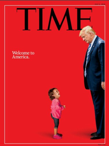 特朗普與移民兒童“合照”登《時代》封面