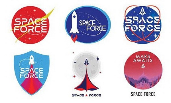 特朗普競選團隊提供的6個Logo均包含“太空軍”字樣。