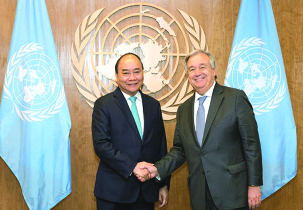 政府總理阮春福會見聯合國秘書長古特雷斯。