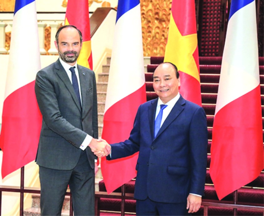 政府總理阮春福歡迎法國總理愛德華。