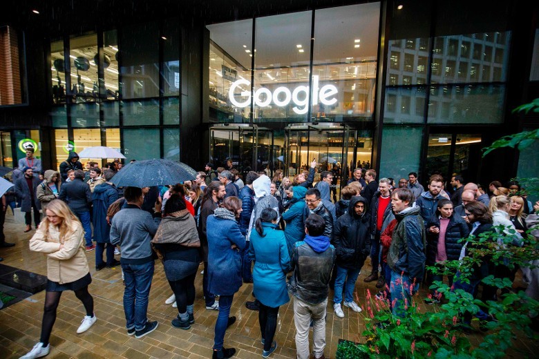 倫敦的谷歌辦事處亦有員工罷工。