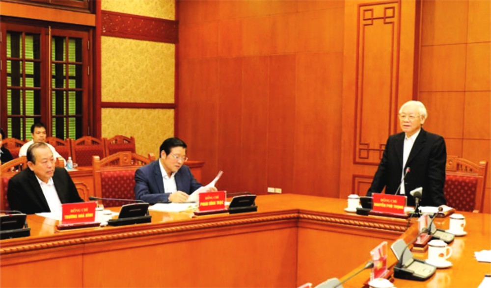 黨中央總書記、國家主席阮富仲主持會議。