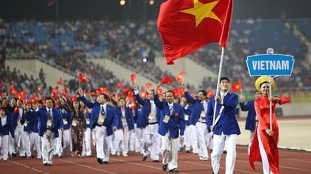 越南體育代表團參加東運會（資料圖）。