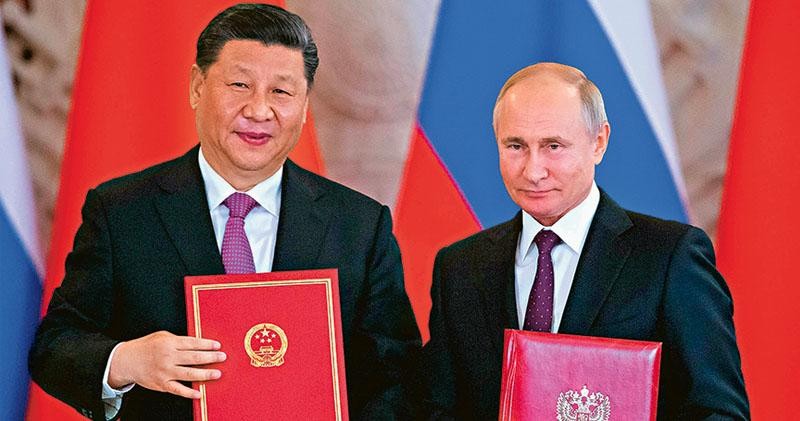 中國國家主席習近平與俄羅斯總統普京