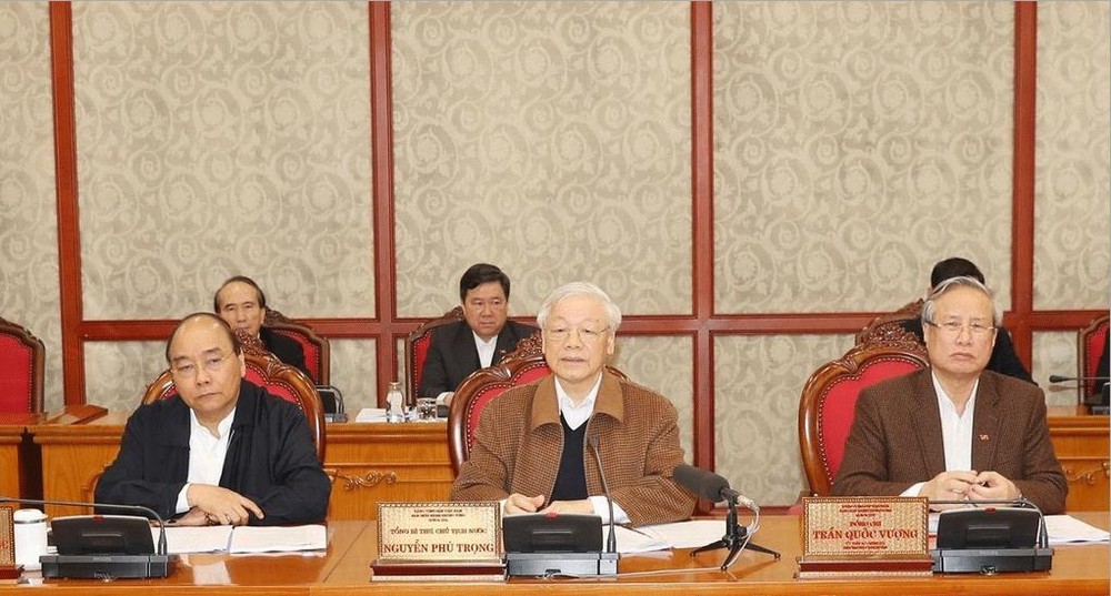 黨中央總書記、國家主席阮富仲主持會議。