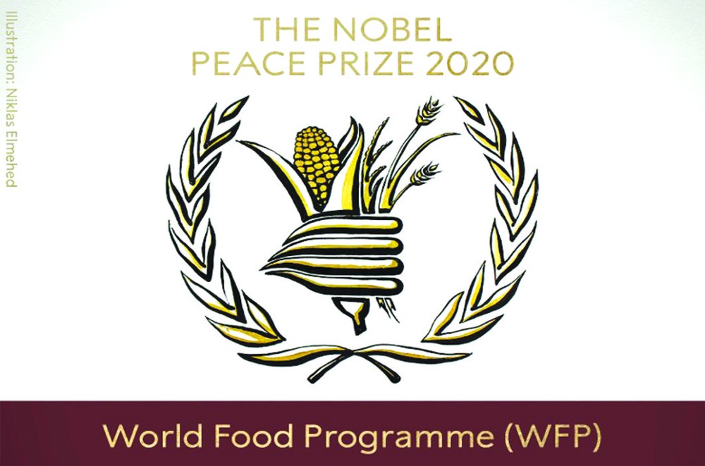 今屆諾貝爾和平獎由世界糧食計劃署奪得。