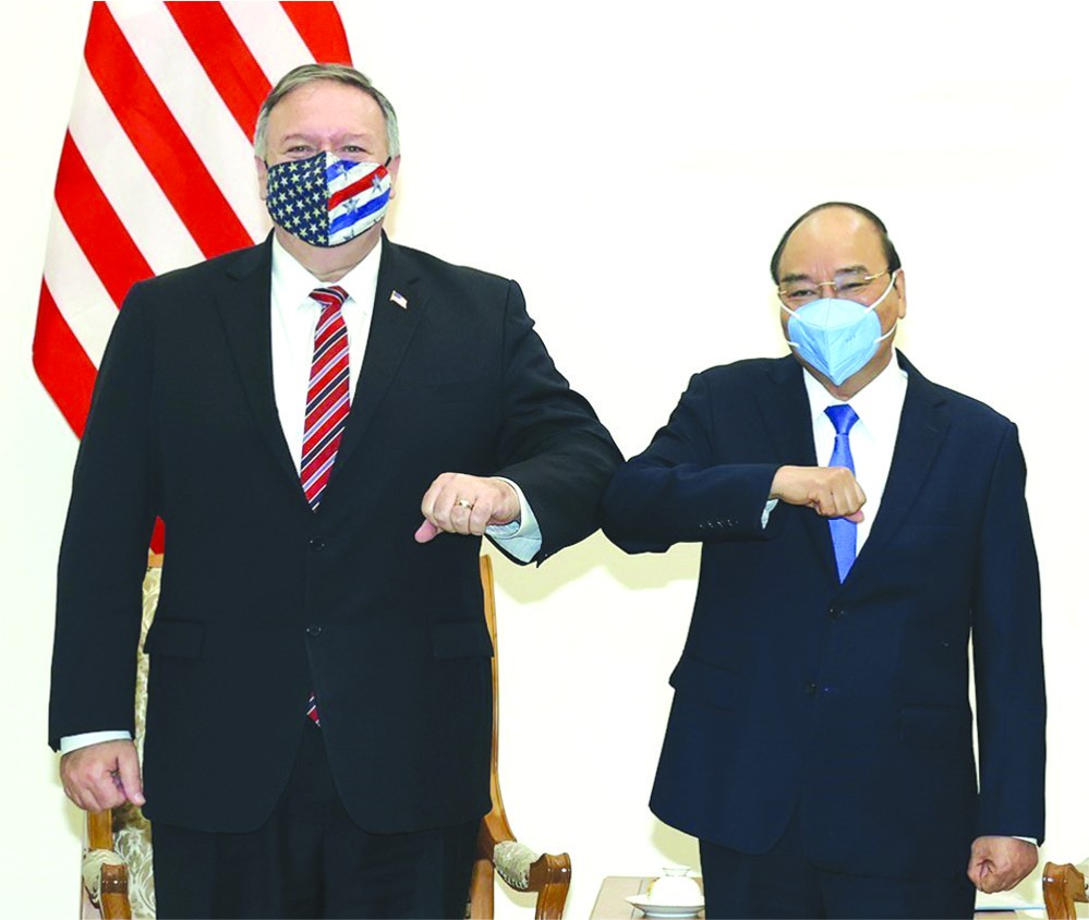 政府總理接見美國務卿邁克爾‧蓬佩奧。