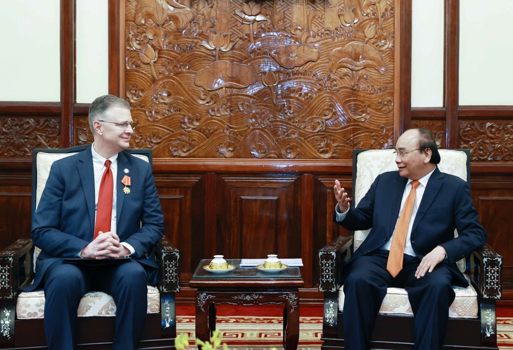 國家主席阮春福接見了丹尼爾大使。