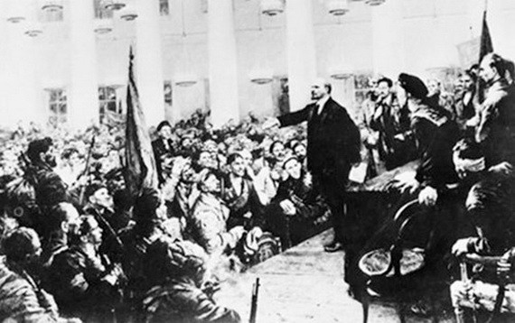 　　在俄羅斯聯邦共產黨的領導下，俄國工人階級和勞動人民鑄就1917年 十月革命勝利。（資料圖）