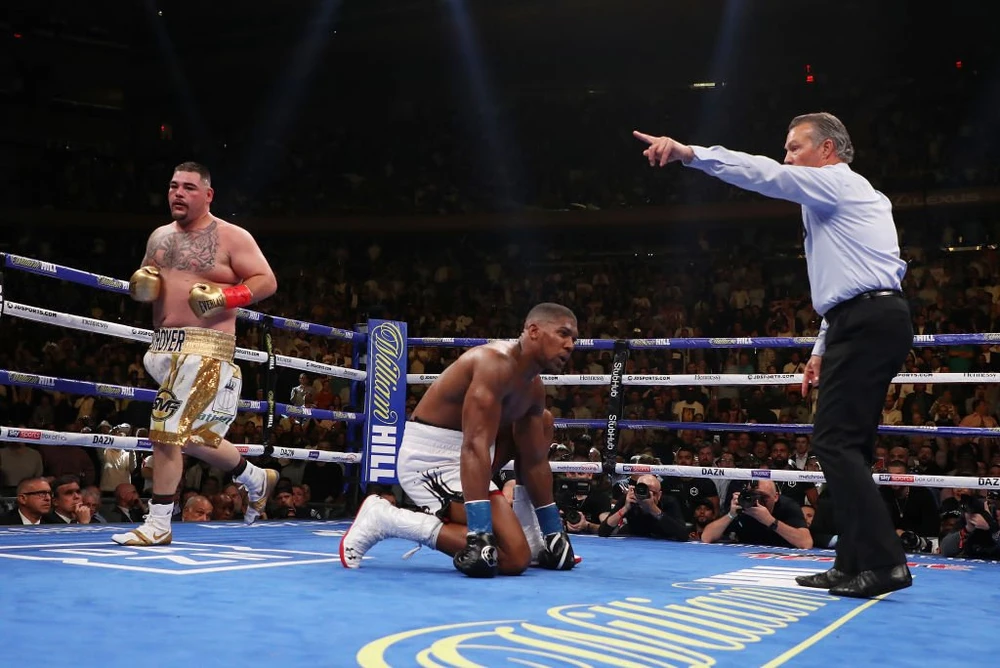 Andy Ruiz trong trận thắng Anthony Joshua