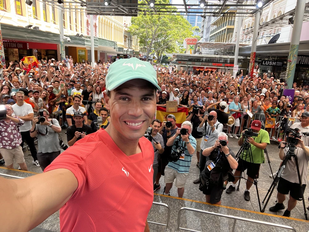 Nadal xuất hiện ở Brisbane thu hút sự chú ý của đông đảo khán giả hâm mộ