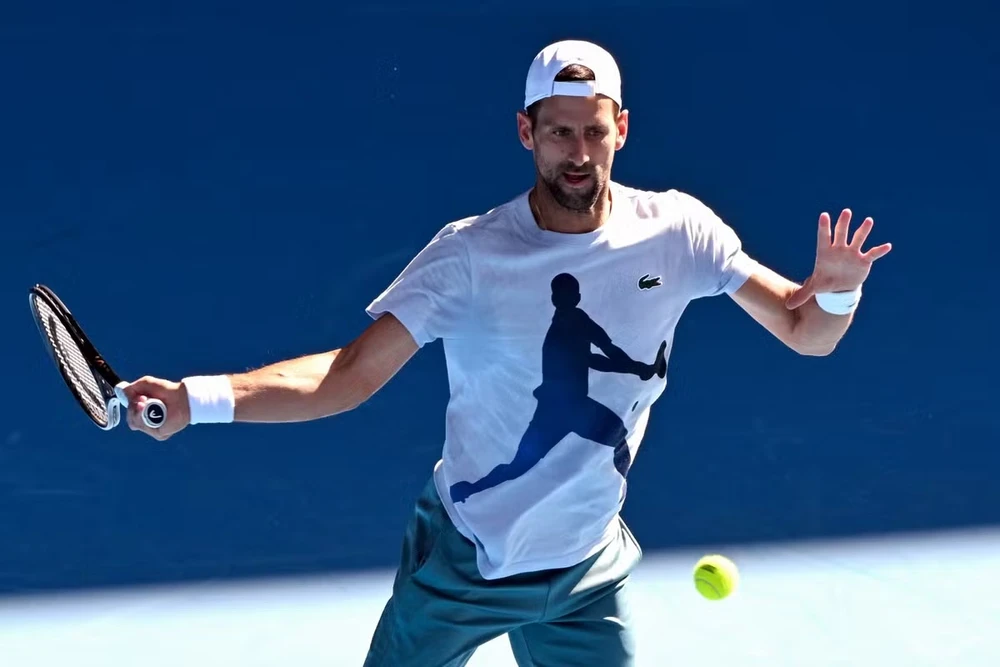 Djokovic đang tập luyện ở Australia