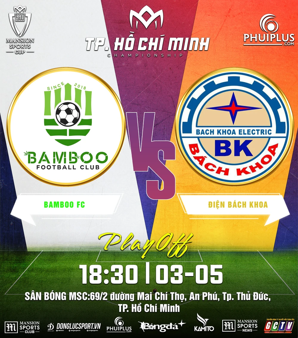 Cặp đấu Bamboo FC - Điện Bách Khoa Ninh Thuận cũng rất được chú ý ở Vòng đấu play-off KV TPHCM. Ảnh: ĐOÀN NHẬT