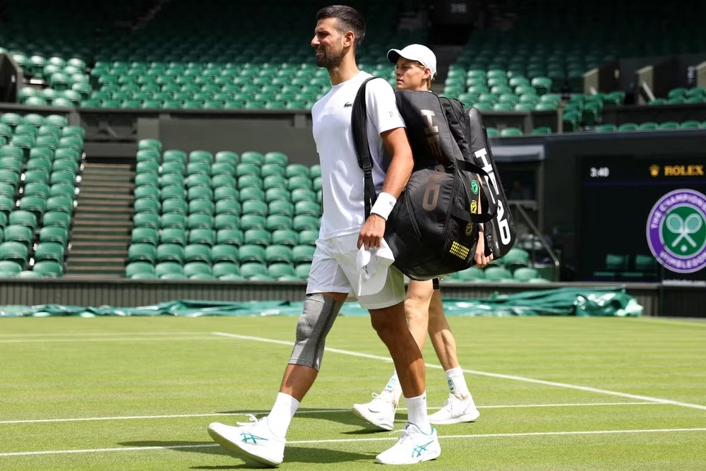 Djokovic đã có mặt ở All England Club để chuẩn bị cho Wimbledon 2024