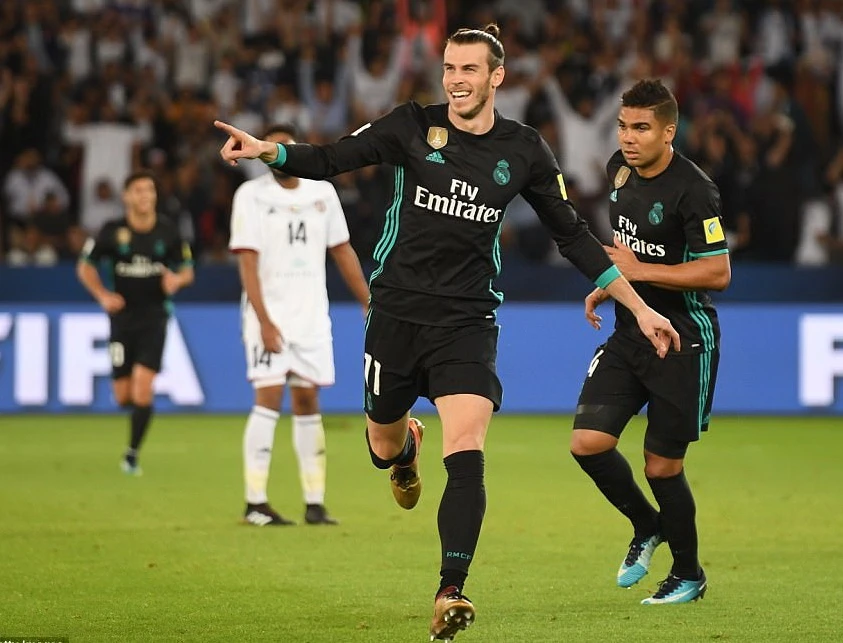 Gareth Bale ăn mừng bàn thắng. Ảnh Getty Images.