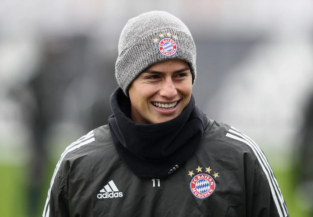 James Rodriguez đang rất hạnh phúc ở Munich. Ảnh: Getty Images.