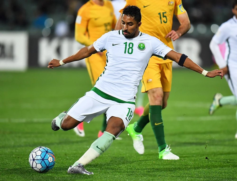 Salem Al-Dawsari trong trận vòng loại World Cup 2018 với Australia. Ảnh: Getty Images.