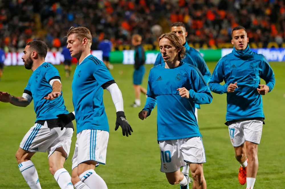 Luka Modric và Toni Kroos đã tập cùng đội vào thứ Hai. 