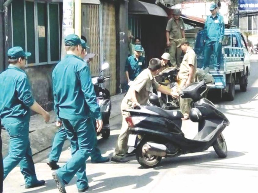 違規存車場內摩托車被拘留