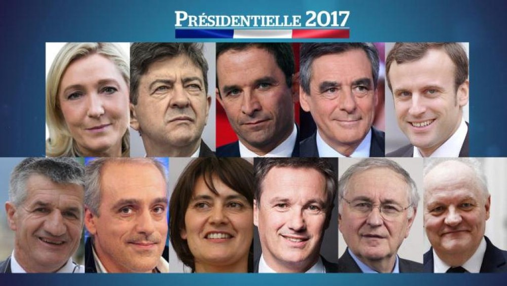圖爲法國總統大選11候選人。（圖片來源：法新社）