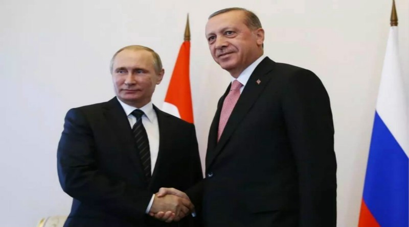 俄羅斯總統普京３日在俄西南部城市索契與土耳其總統埃爾多安舉行會晤。（圖源：互聯網）