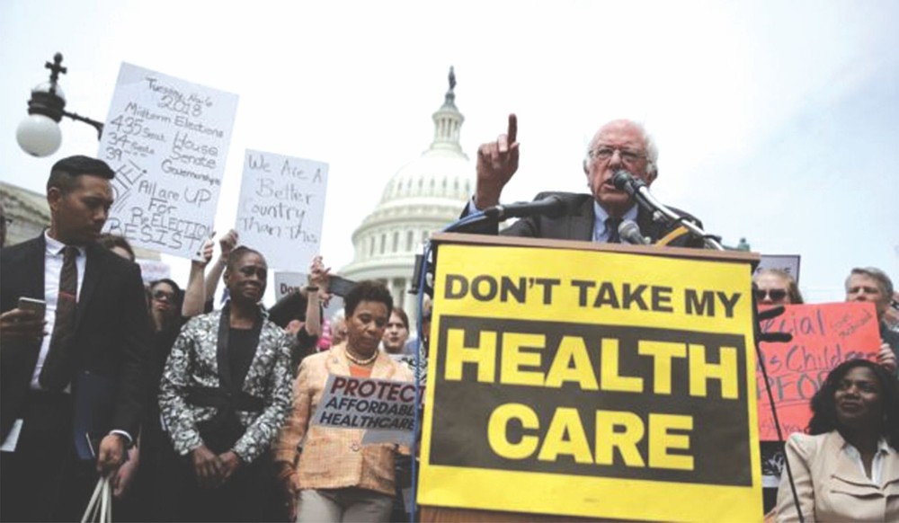 民主黨人在華盛頓發起示威。（圖片來源：AFP）