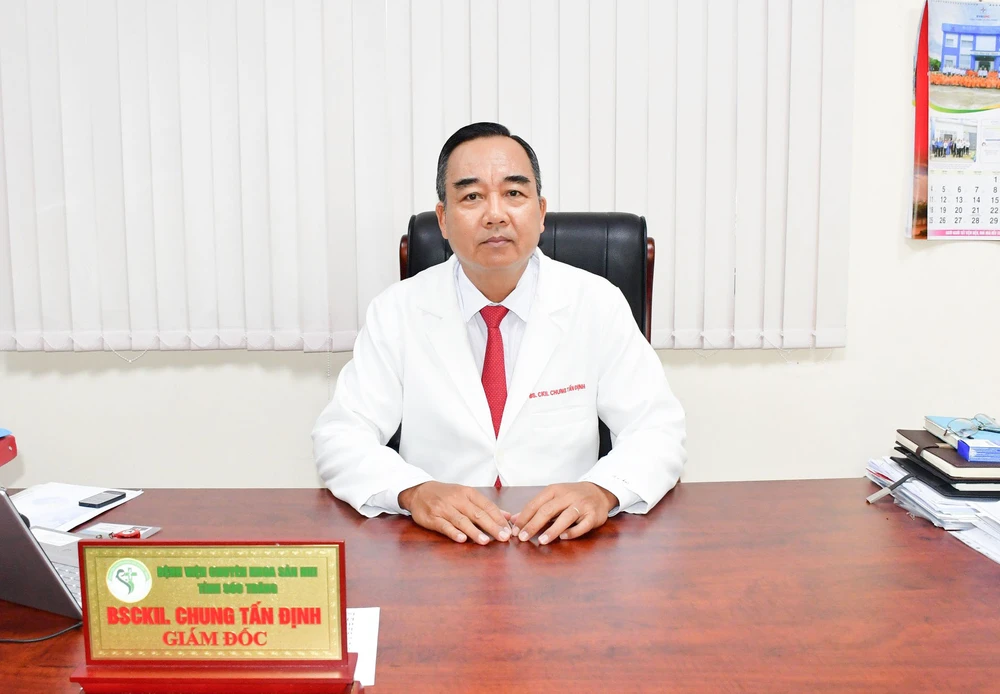 BS.CKII. Chung Tấn Định, Giám đốc Bệnh viện Chuyên khoa Sản Nhi Sóc Trăng
